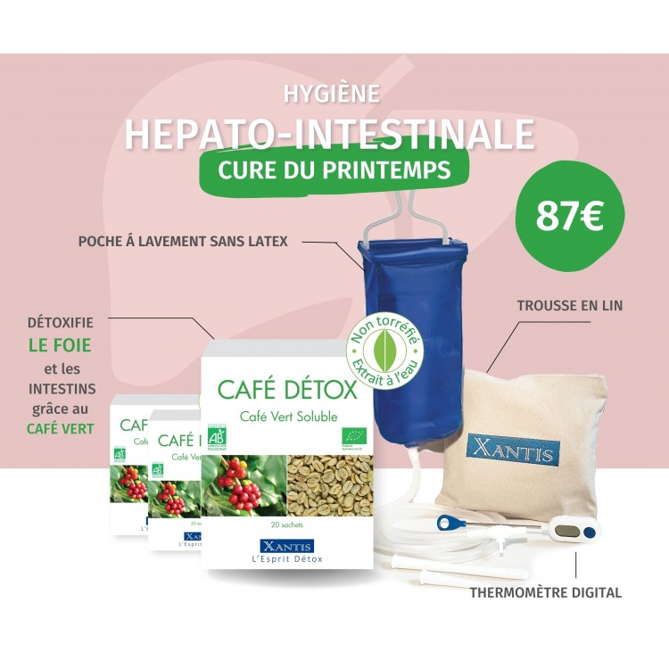 hygiène hépato intestinale café vert détox xantis offre